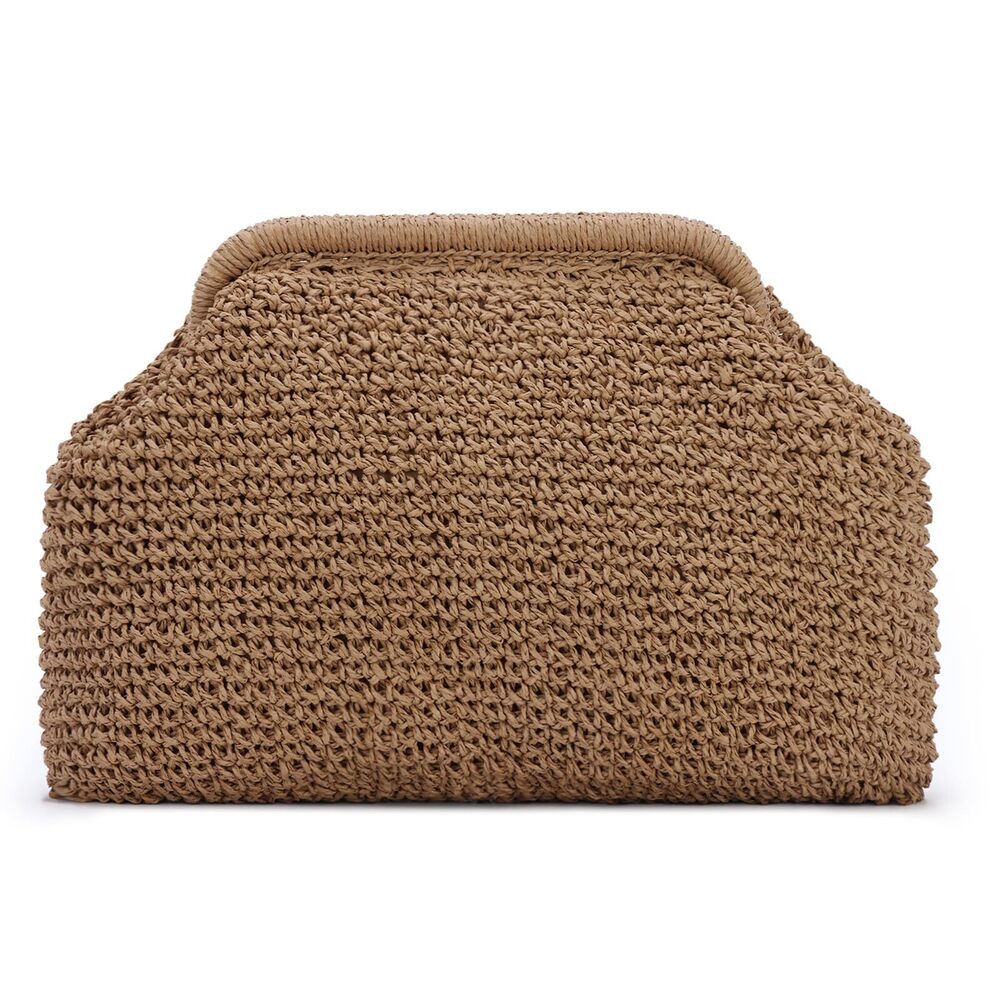 2111 Straw Clutch Purses Woven Dumpling Handbag Summer Beach Clutch Wicker